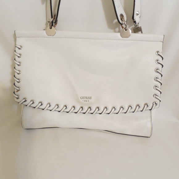 Guess White Andie Flap Handbag - Picture 4 of 10